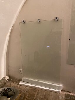 Vanová zástěna - 2 x skla s pojezdem - 4