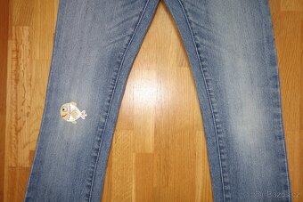 2x dívčí rifle, džíny pro dvojčata vel.134 - 4