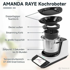 Nový kuchyňský vařící robot 12 v 1 Amanda Raye ‎EC-6008 - 4