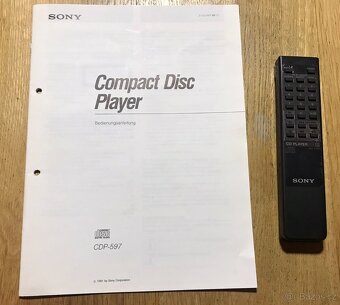 CD SONY CDP-597 (ROK 1992) ,DALKOVÝ OVLÁDAČ ,SUPER STAV - 4