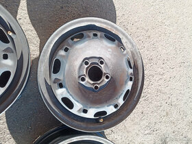 Plechové disky Volkswagen Polo + Poklice 5x100r14 - 4