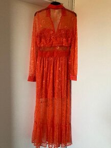 Krásné krajkové košilové maxi šaty - nové vel. 38 - 4