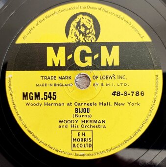 Šelaková gramodeska WOODY HERMAN, 78 ot./min. - 4