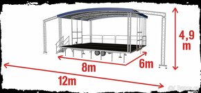 Pronájem pódia / certifikovaná mobilní stage 8x6m a 10x8 - 4