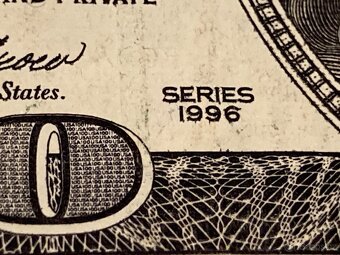USA - Bankovka 100 Dollars 1996 - Serie AB - 4