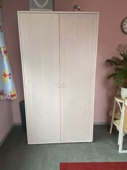 Prodám studentský pokoj FLEXA masiv borovice-bílá barva - 4
