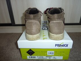 Kotníčkové kožené boty PRIMIGI s Gore-Tex vel. 34 (225 mm) - 4