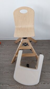 Dřevěná rostoucí židlička Ikea ÷ set pro miminko - 4