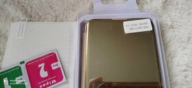 zrcadlové pouzdro + ochranné sklo Redmi note 9S • zlaté - 4