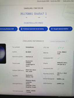 Prodám Samsung S23 5G 256Gb - 4
