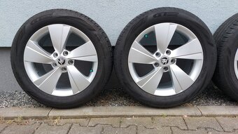 Alu kola 5x112 r17 Zeus orig skoda SUPERB III IV letní pneu - 4