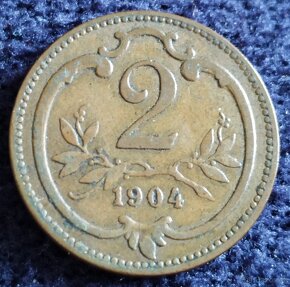 2 haléře 1903,1904,1908,1909,1910,1911 b.zn.
- 4