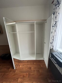 Šatní skříň Jysk Hou 156x202cm bílá+dub Sonoma - 4
