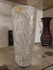 Broušené sklo - vázy, mísy, tácy - 4