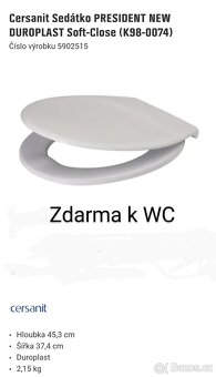 WC + sedátko WC pro zdravotně postižené - 4