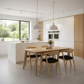 Dubová židle,potah MATT VELVET - černá - 4