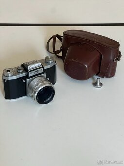 Fotoaparát Praktica FX2 + objektiv Carl Zeiss Jena Tessar 2 - 4