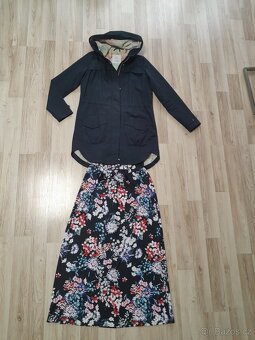 Luxusní parka/bunda vel.38 vč. sukně - 4