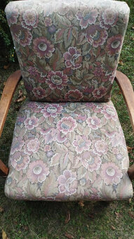 Historické křeslo s dřevěnými područkami - 4