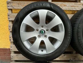 Alu kola 5x112 r16 Škoda Spectrum + zánovní pneu 205/55/16 - 4