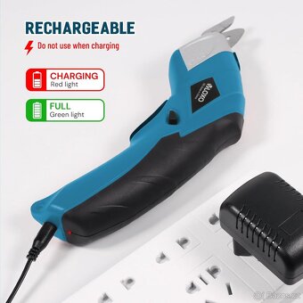 VLOXO Bezdrátové elektrické nůžky – 2 vyměnitelné břity - 4