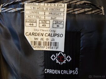 Pánský vlněný (80%) oblek CARDEN CALIPSO + košile - 4