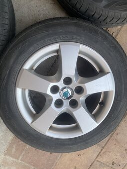Alu kola 14” 5x100 Origo Škoda a Letní pneu 185/60/R14 - 4