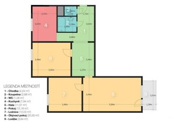 Pronájem bytu 3+1 72 m², Bechyně - 4