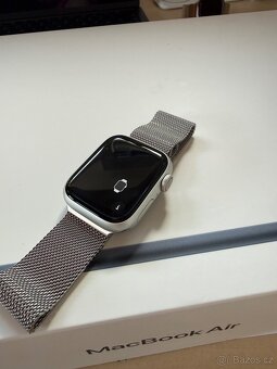 Prodám Apple Watch 9 GPS+Cellular Milánsky tah - 4