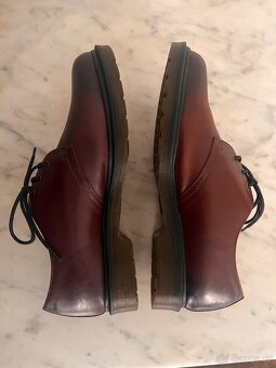 Dr. Martens 1461 PLAIN WELT SMOOTH LEATHER SHOES - BURGUNDY - 4