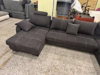 Kvalitní hnědá veliká sedací souprava ROZKLÁDACÍ - 4