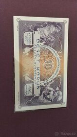 10 korun 1919 IVANČICE nevydaná výroční bankovka Mucha UNC - 4