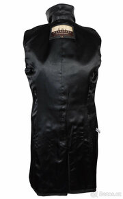 Kožený měkký dámský černý kabát GINA MARIOLANO v. S - 4