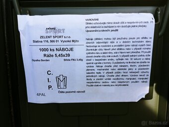 samopal náboje ak74 vojenský taktický střelivo AK 5,45x39 - 4