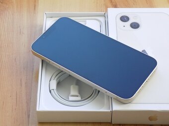 APPLE iPhone 13 128GB White - ZÁRUKA - TOP STAV - 4