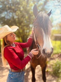 Western show halenka červená veľkosť S - 4
