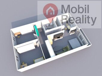 Holýšov. Cihlový byt 3 + 1 s lodžií ve velmi slušném a udržo - 4