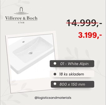 Villeroy & Boch výprodej — luxusní sanitární keramika - 4