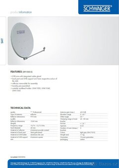 Prodám satelitní set: parabola AL 100 cm + motor SG-2100A - 4