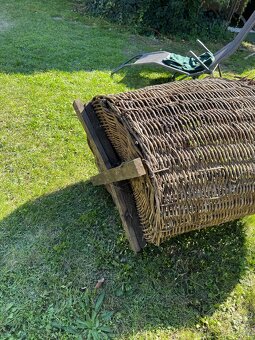 Mega velký proutěný koš - zachovalý - 4