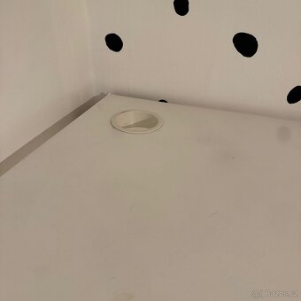 IKEA rohový stůl s regálem | Bílý | 100x150cm - 4