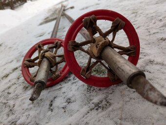 Hůlky starožitné na běžky - 4