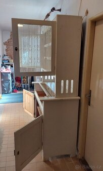 Kredenc, příborník, stará práce z laťovky - 4
