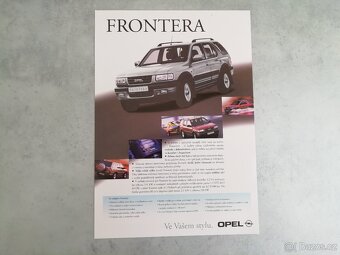 Opel Frontera -prospekty a ceníky 2001 a 98 -doprava v ceně - 4