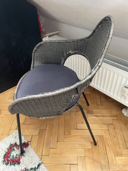 Ratan černé proutěné IKEA křeslo Židle - 4