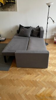 Šedý rozkládací gauč - 4