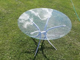 Kulatý stůl skleněný (100 cm) - 4