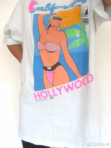 Originál vintage 80's triko California - Hollywood - 4