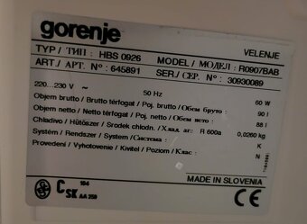 lednice Gorenje 90 litrů - 4