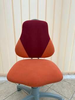 Dětská rostoucí židle Fuxo V-line - vínovo-oranžová - 4